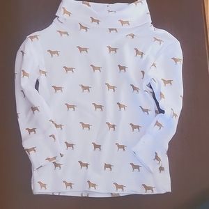 Little English dog print turtle neck